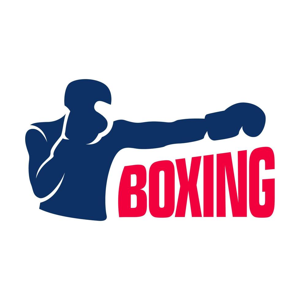 Simple boxing vector. Boxing sport vector