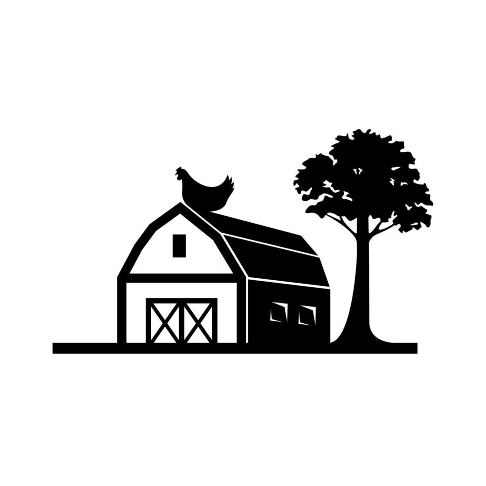 Simple Barn Logo design. Barn vector icon