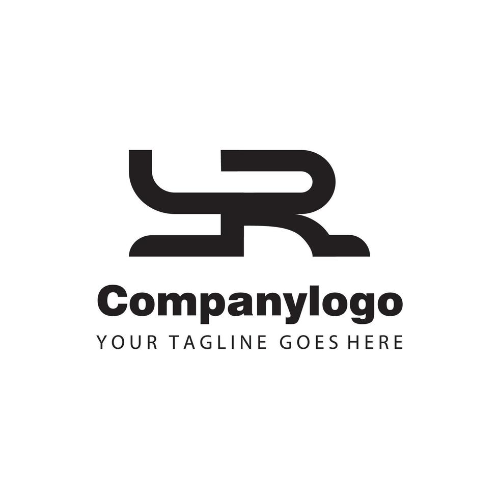 la combinación de las letras y y r es adecuada para el logotipo de una empresa vector