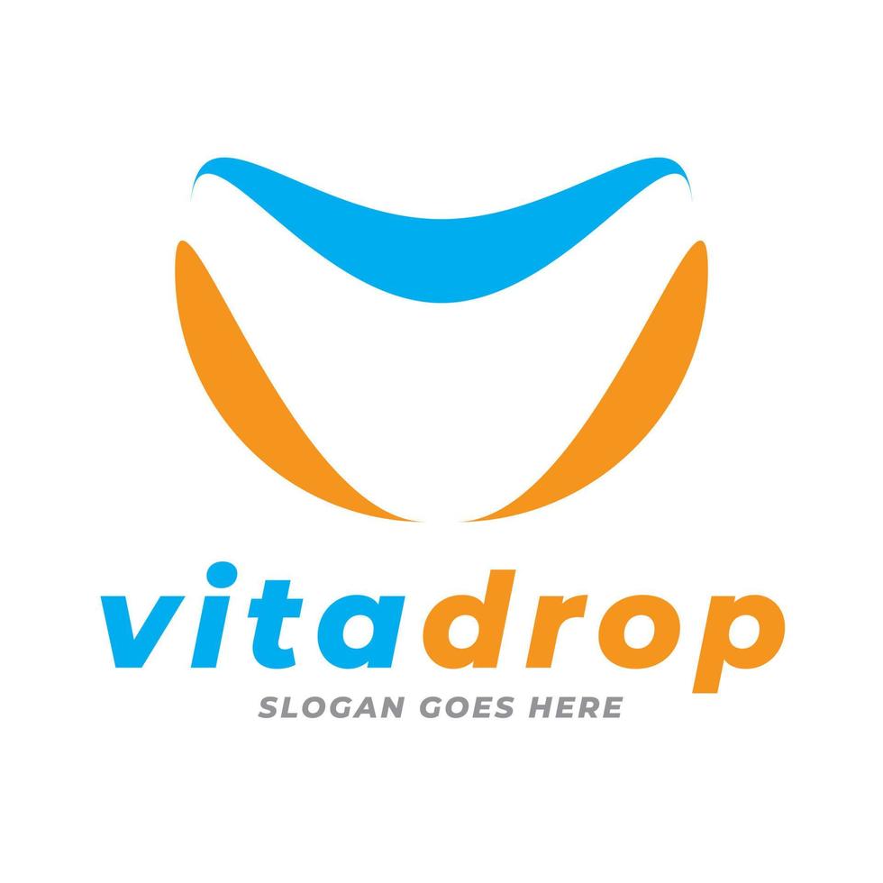 Medicated Healthy Drop and V Model Logo vector