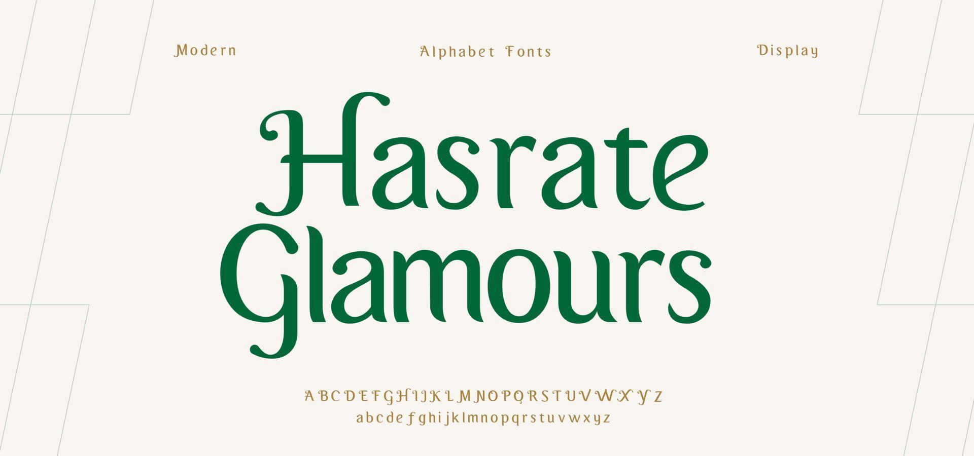 Elegant Alphabet Font. modern typography classy font vector