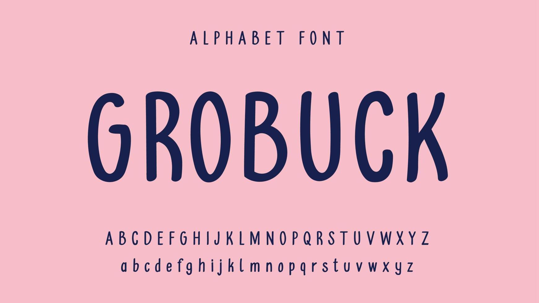 Handwritten alphabet font. Hand drawn high font brush typography vector