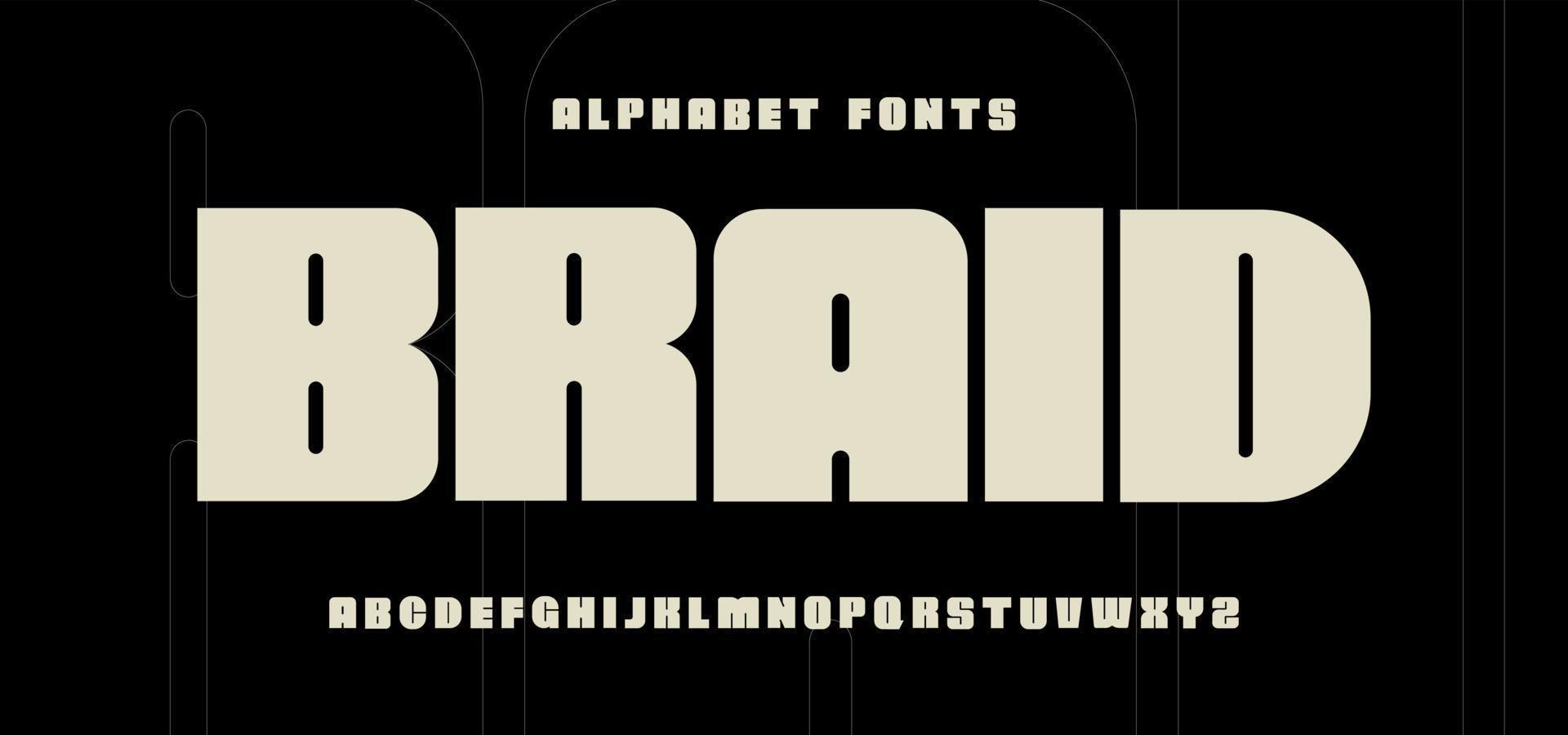 Super bold alphabet font. Urban classy font magazine typography vector