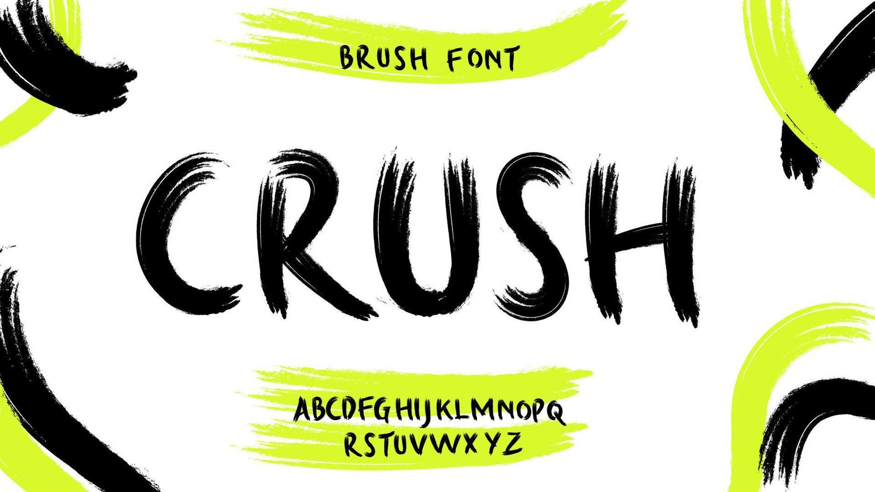Brush alphabet font. Hand drawn abstract bold font brush typography.eps vector