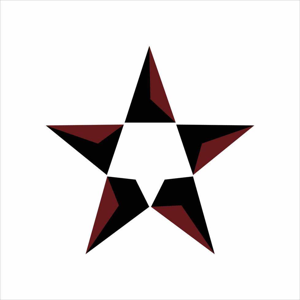 vector de logotipo de estrella de lujo rojo para estrella en ascenso, club líder, logotipo de empresa de moda, eventos y tecnología