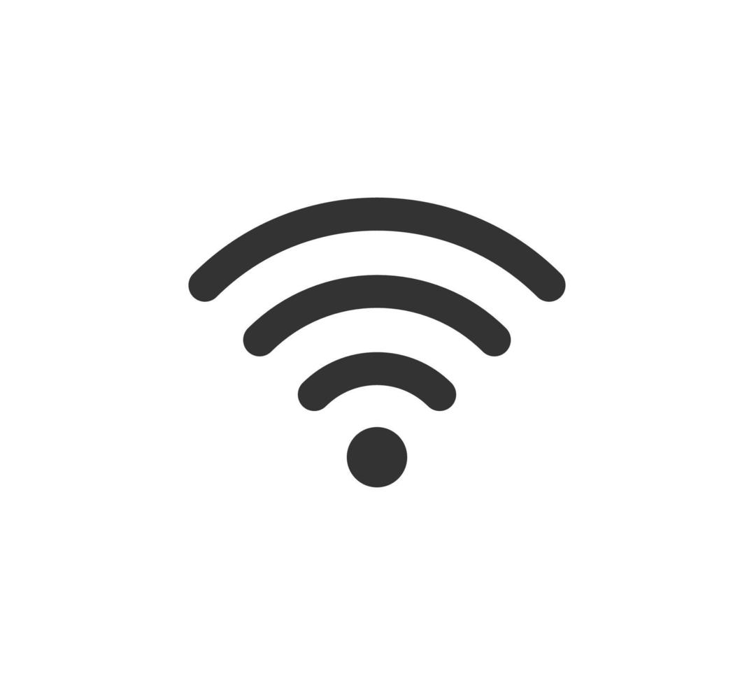 Wi Fi icon. Wifi signal icon. Wireless internet connection signal. Vector illustration isolated on white background