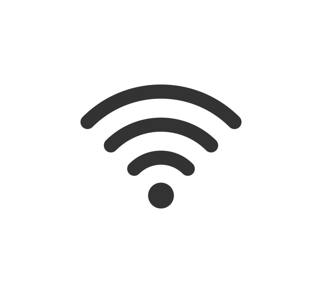 Wi Fi icon. Wifi signal icon. Wireless internet connection signal. Vector illustration isolated on white background