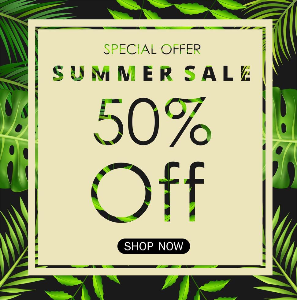 Summer Sale banner design vector