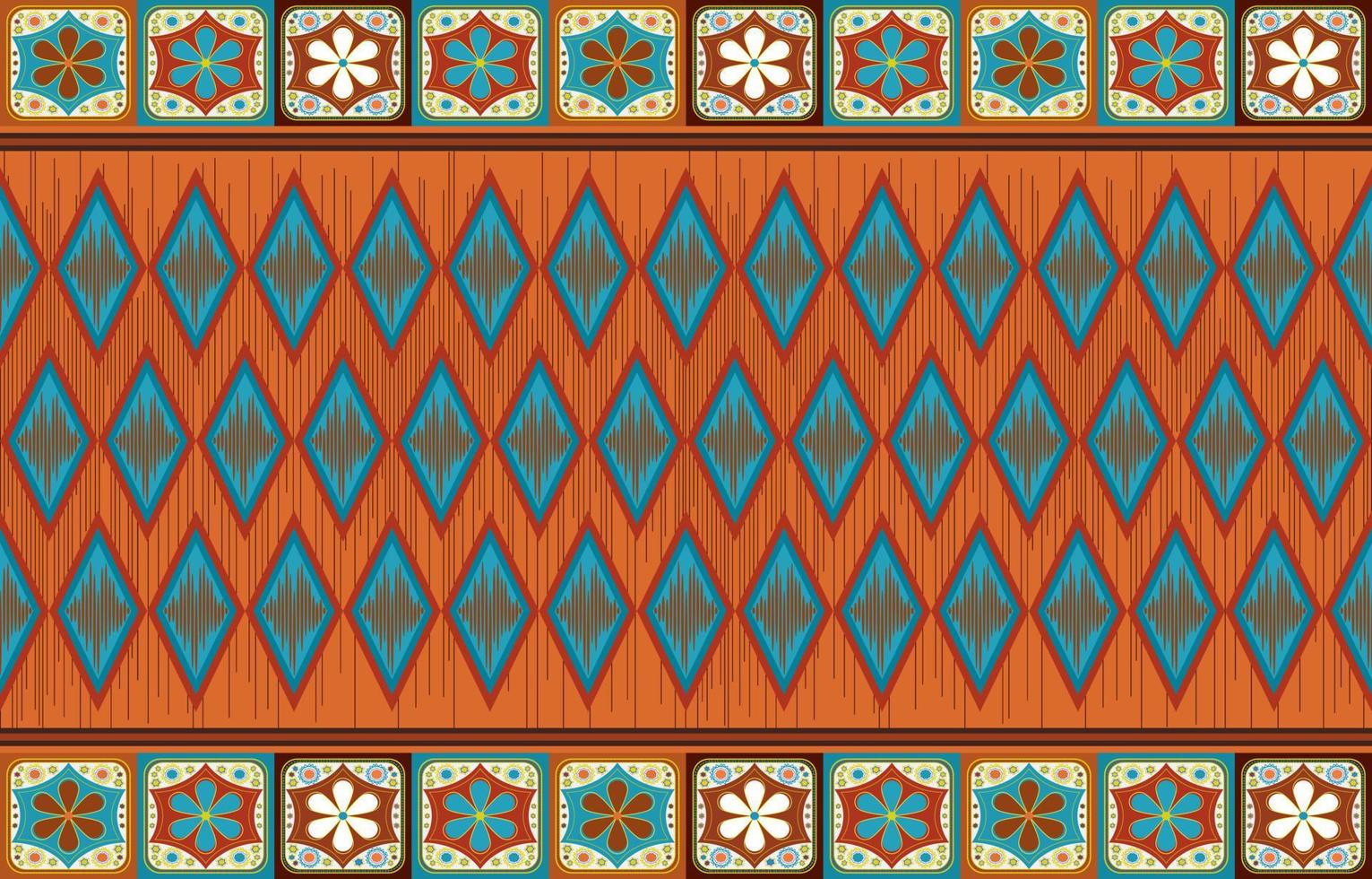 Vector - Abstract seamless pattern of geometric ethnic. Embroidery, African, Morocco, Islamic design. Can be use for print, paper, curtain, pillow, fabric, cloth.