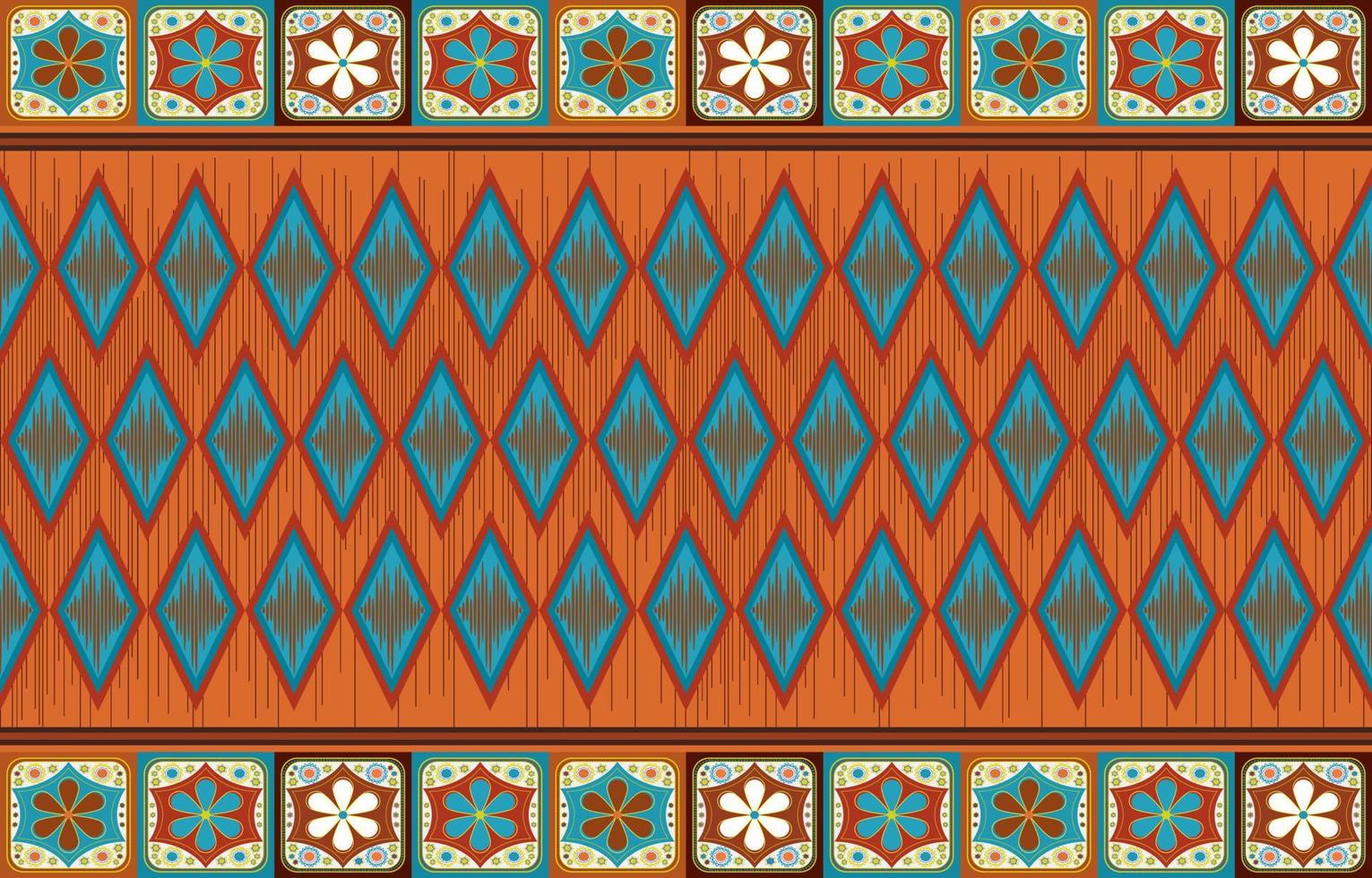 Vector - Abstract seamless pattern of geometric ethnic. Embroidery, African, Morocco, Islamic design. Can be use for print, paper, curtain, pillow, fabric, cloth.