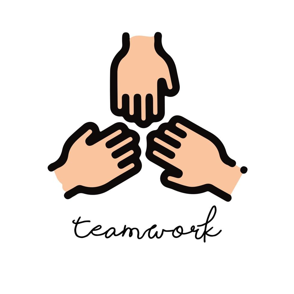 teamwork and responsibility logo design vector