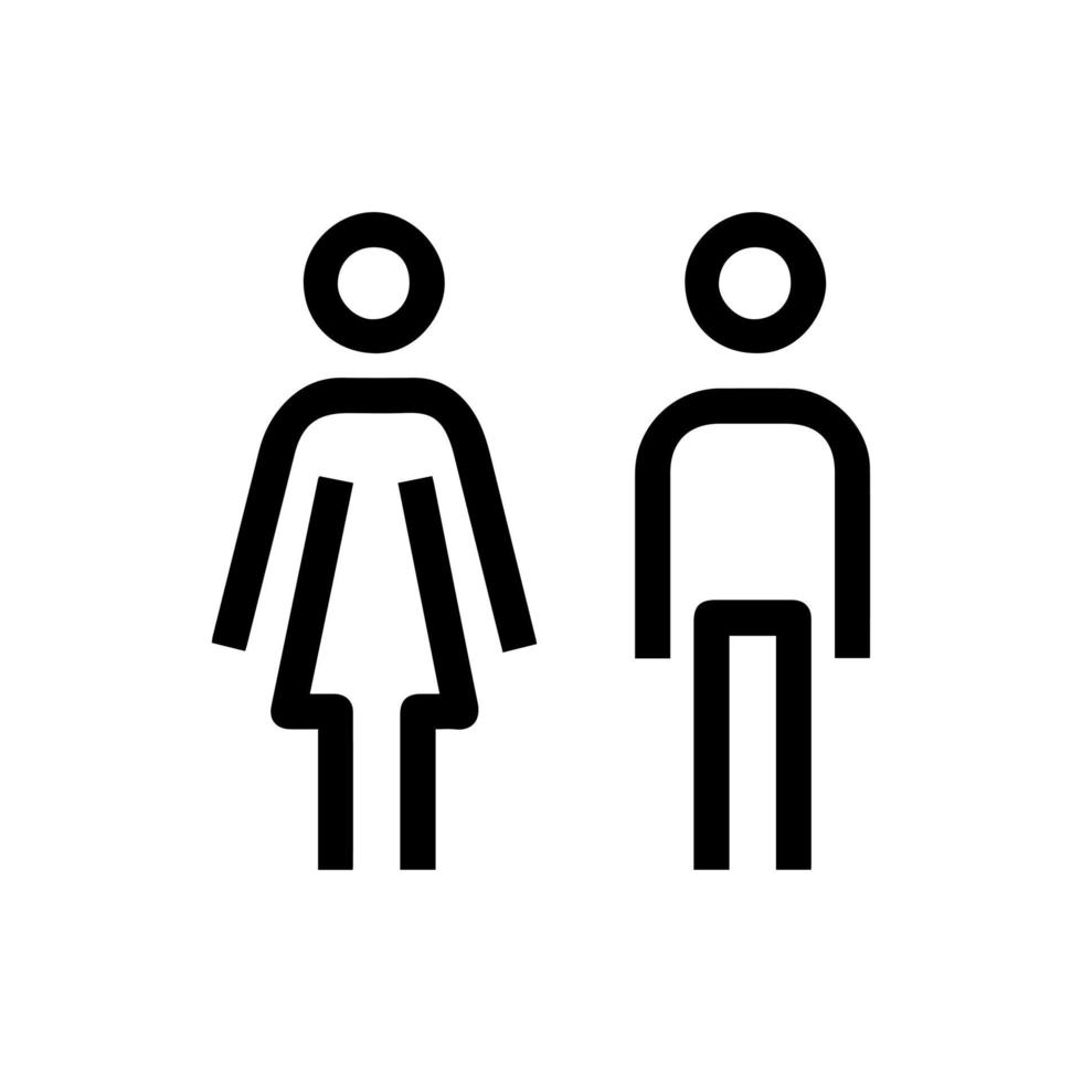 the female and male toilet icon vector