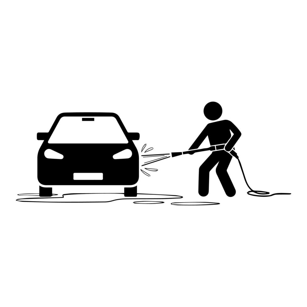 car wash image and icon vector