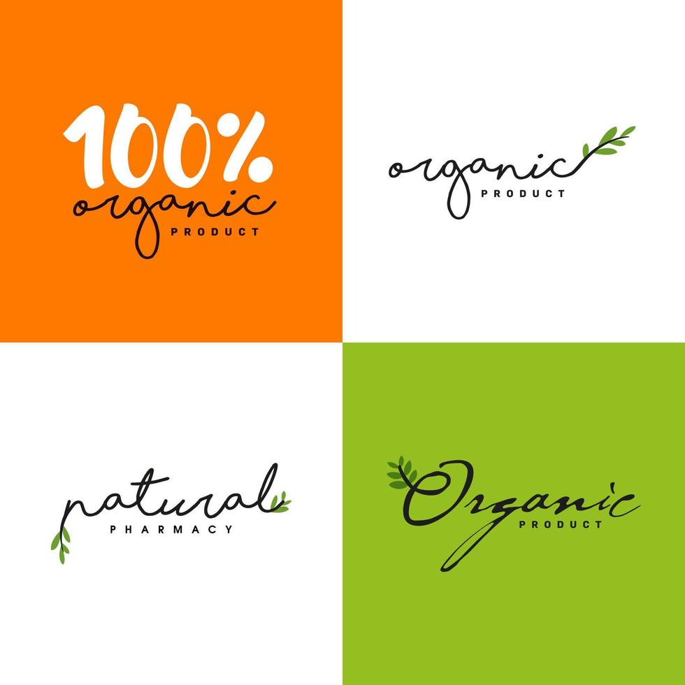 Organic logo icon design. vector