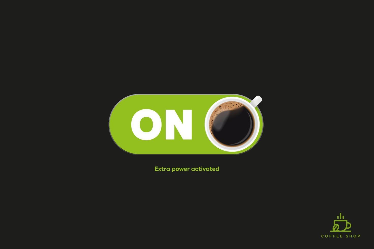 imagen de anuncio de café on off vector