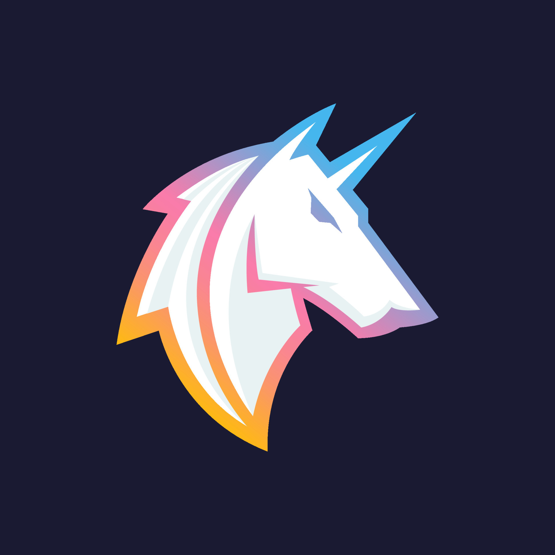 Unicorn mascot esport character logo design 7957789 Vector Art at Vecteezy