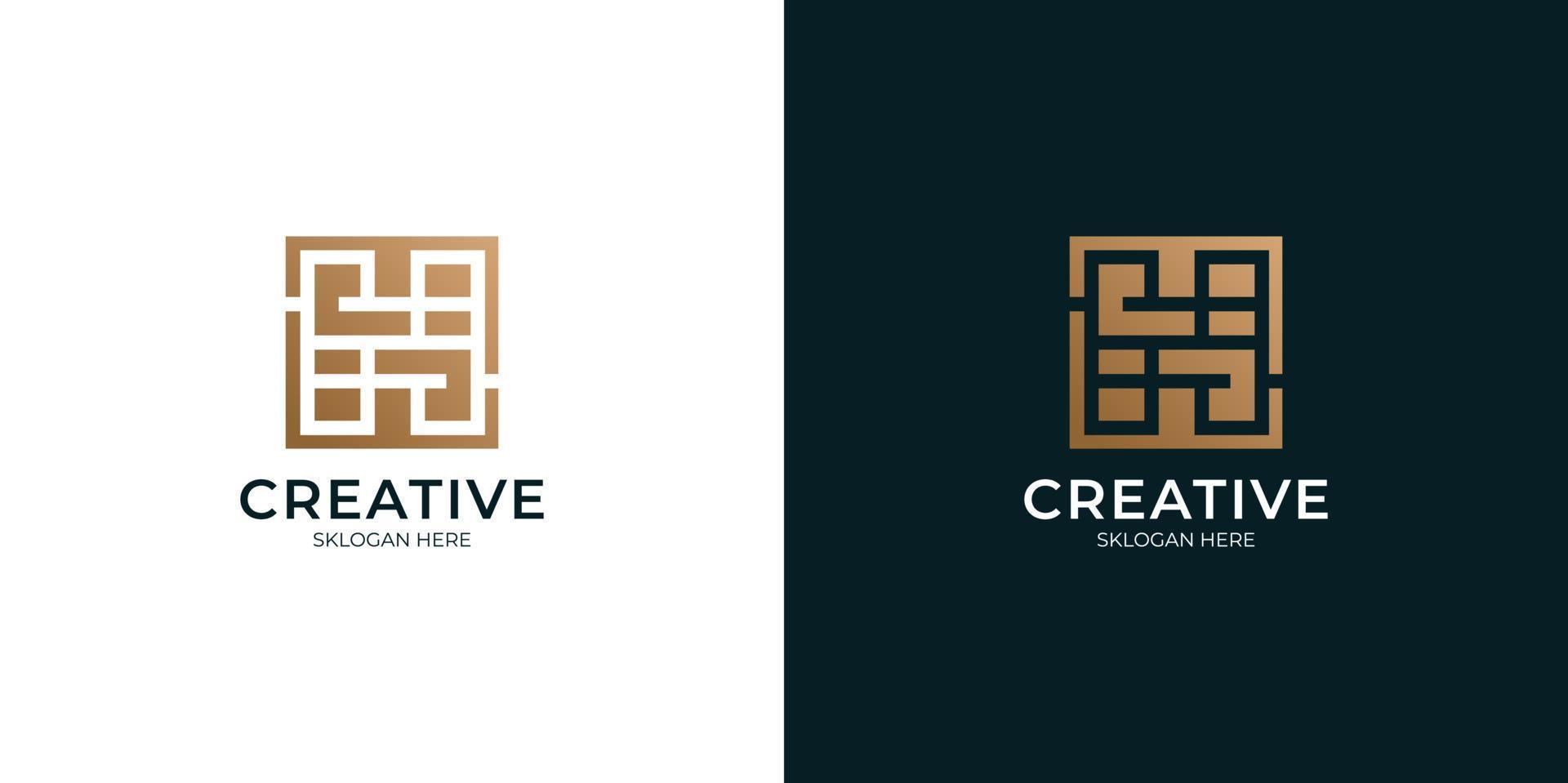 minimalist and simple letter H logo set vector