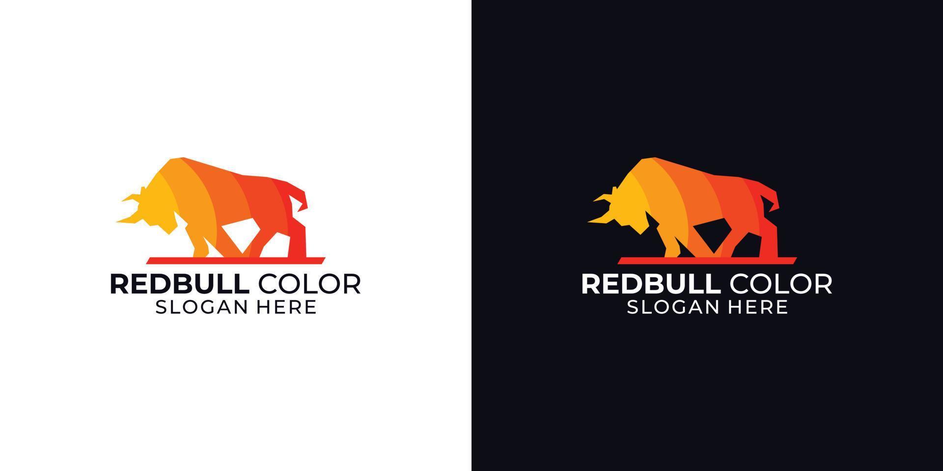 silhouette style bull logo set vector