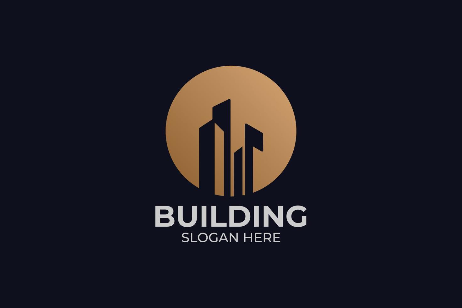 conjunto de logotipos de construcción simple y minimalista vector