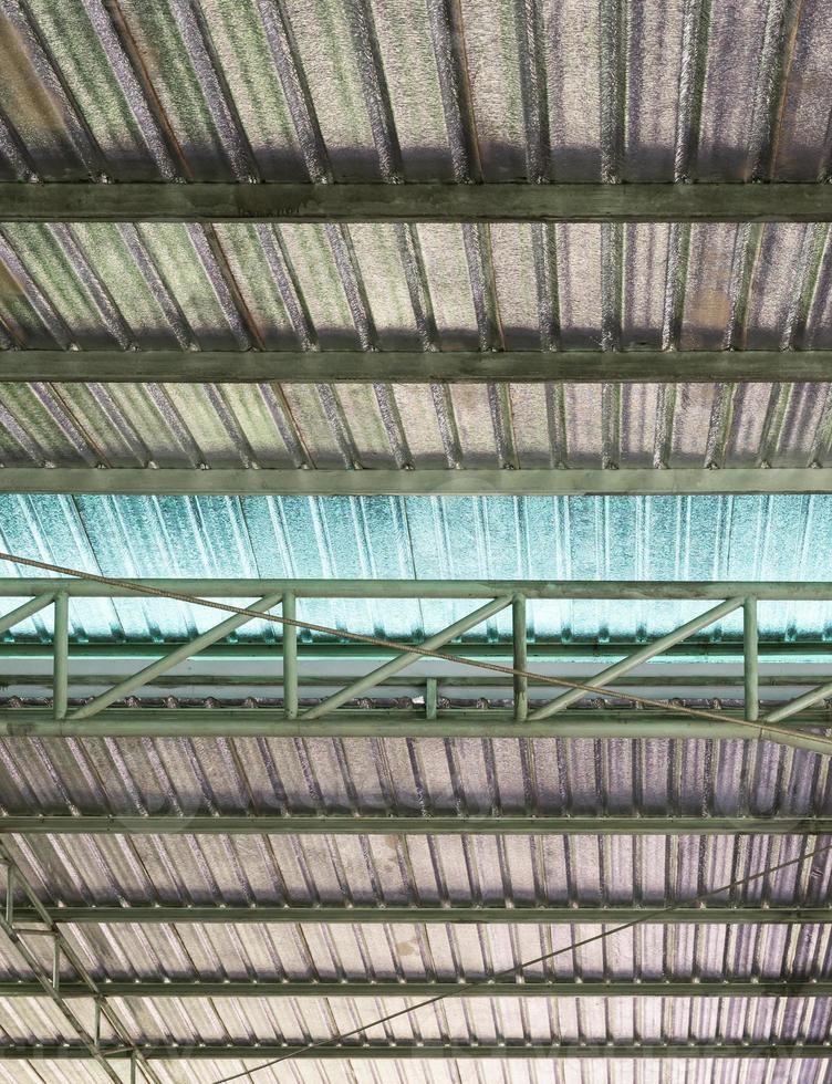 Metal sheet roof with insulation corrugate photo