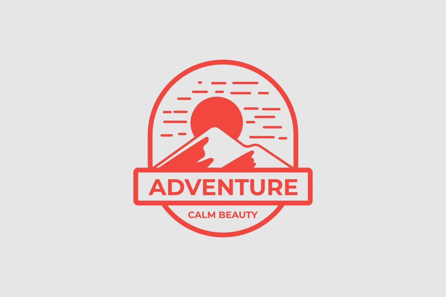 conjunto de logotipo de montaña simple y moderno vector