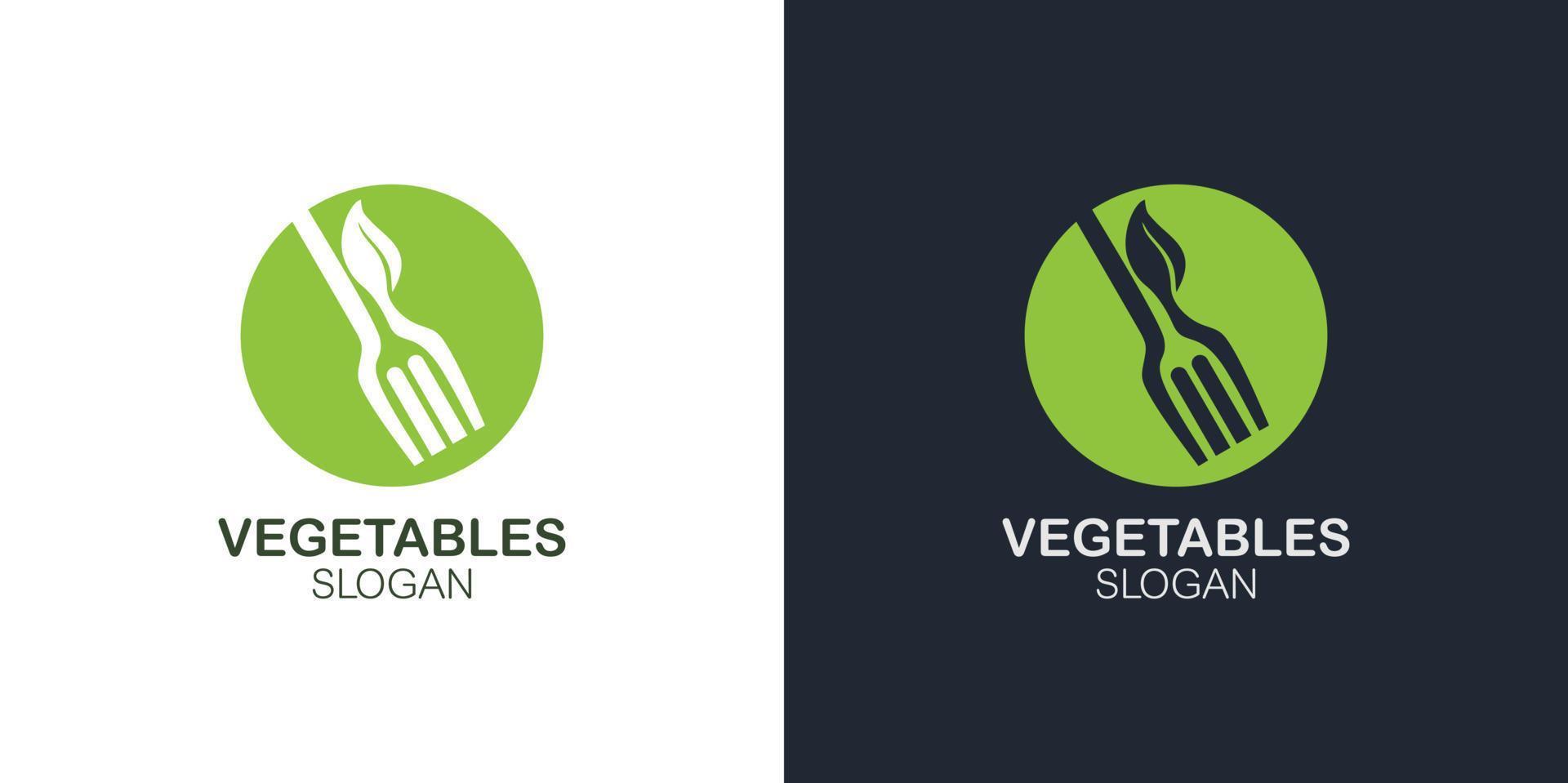 minimalist elegant vegetables logo set vector