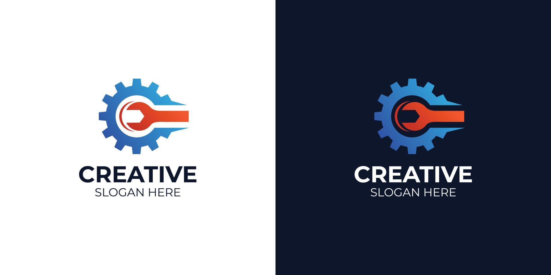 engineer logo set in modern style vector