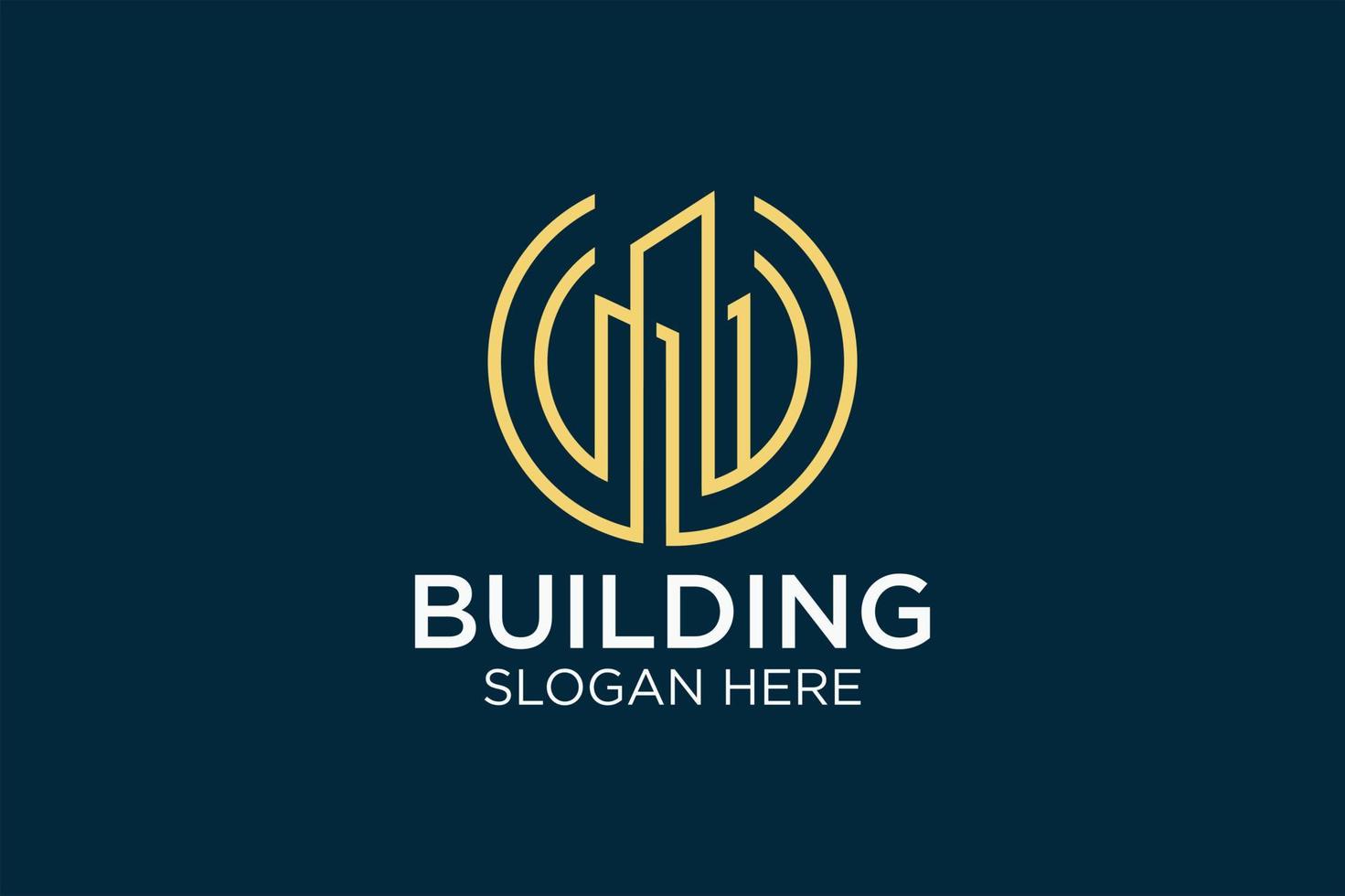 logo design minimalist building template vector