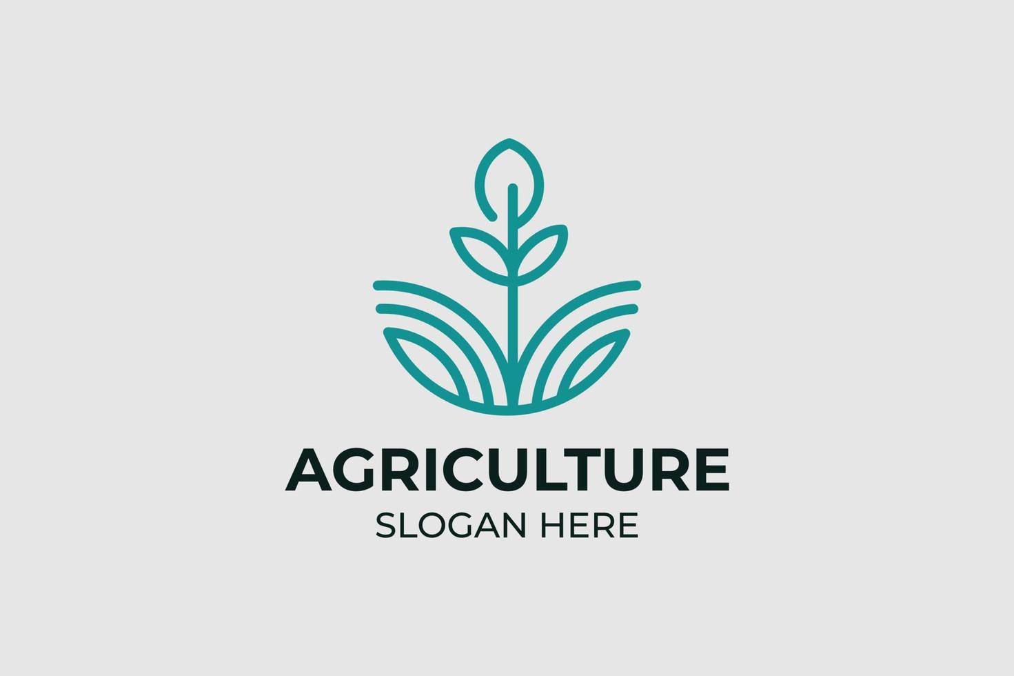 simple and modern farm logo set vector