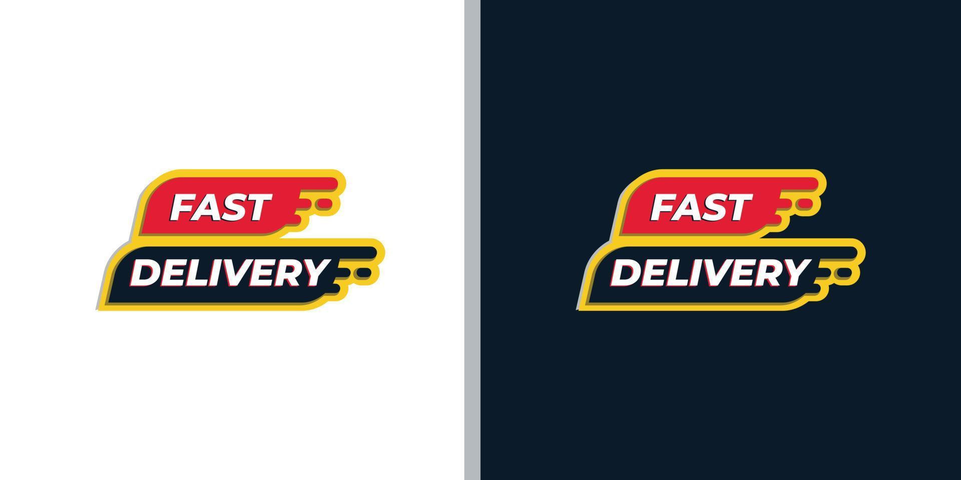 fast delivery logo set for template vector