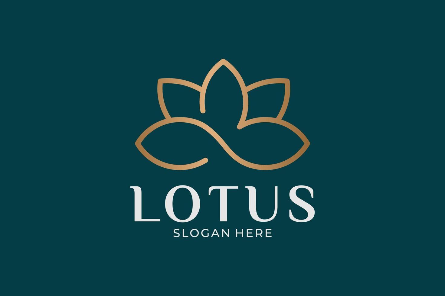 simple and modern lotus flower logo set vector