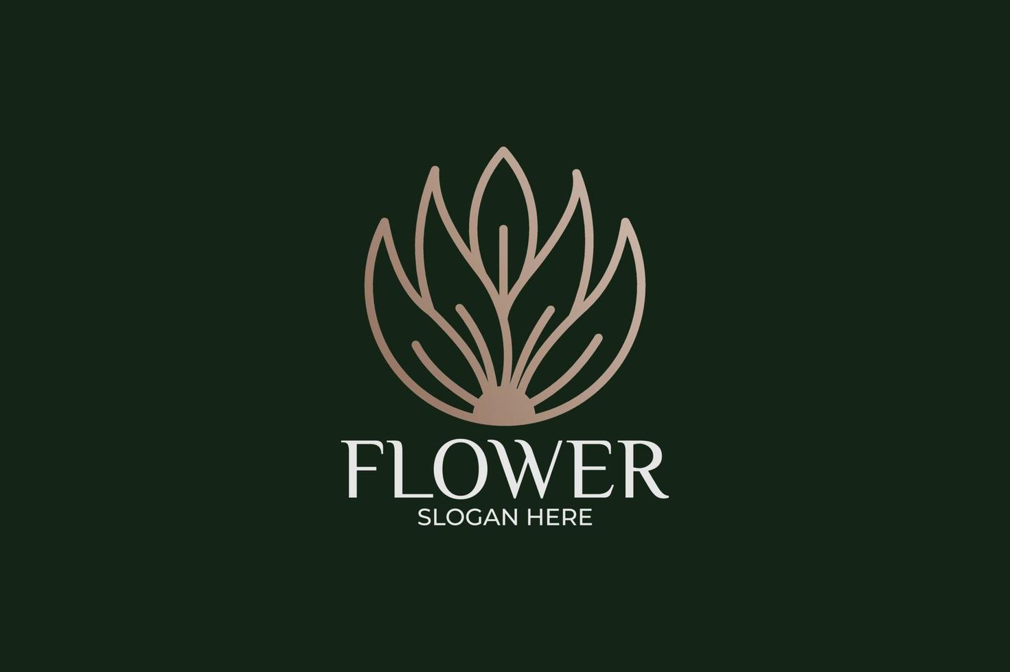 simple and modern flower logo set vector