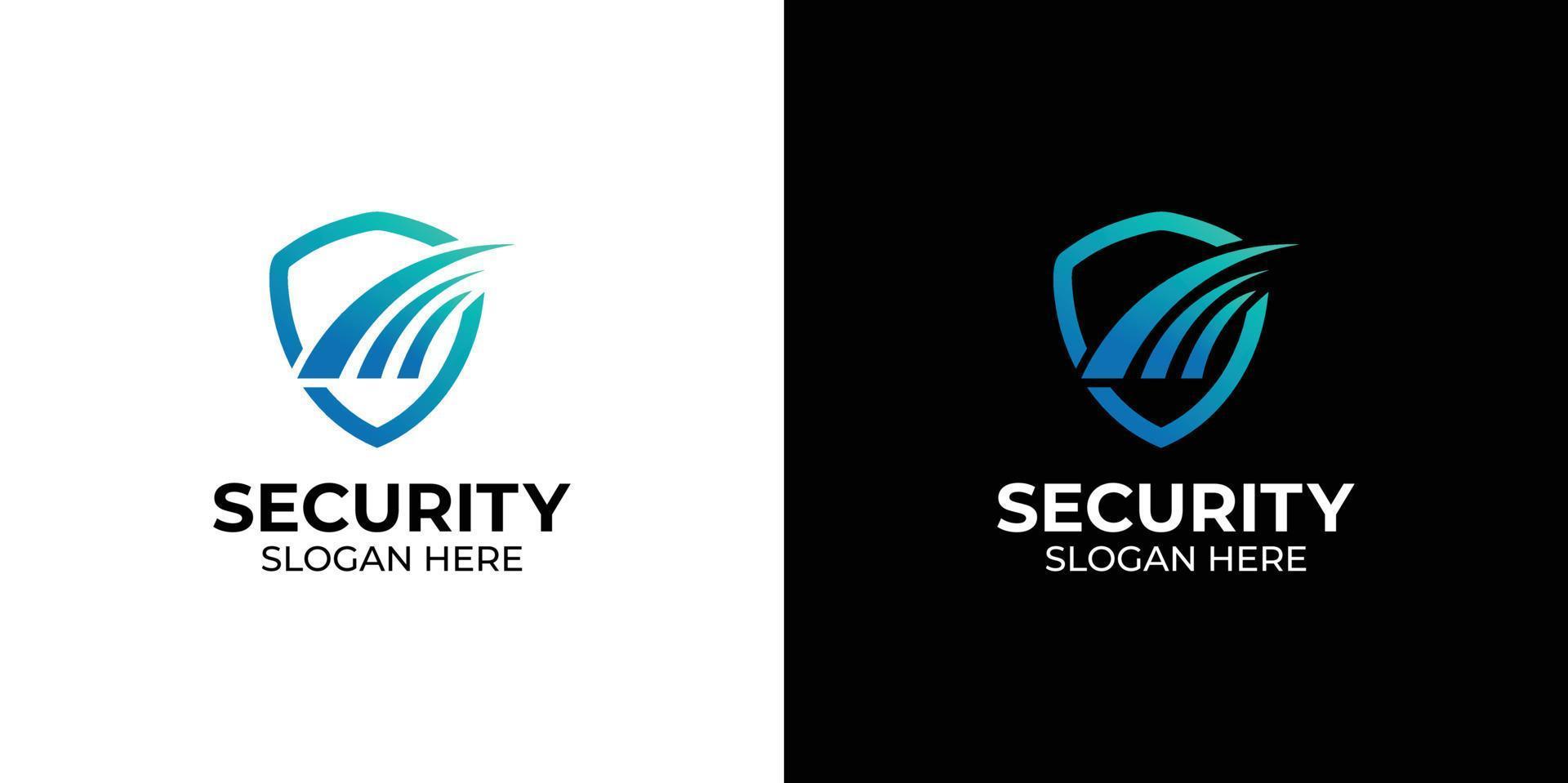 Minimalist elegant shield line logo for companies and agencies vector