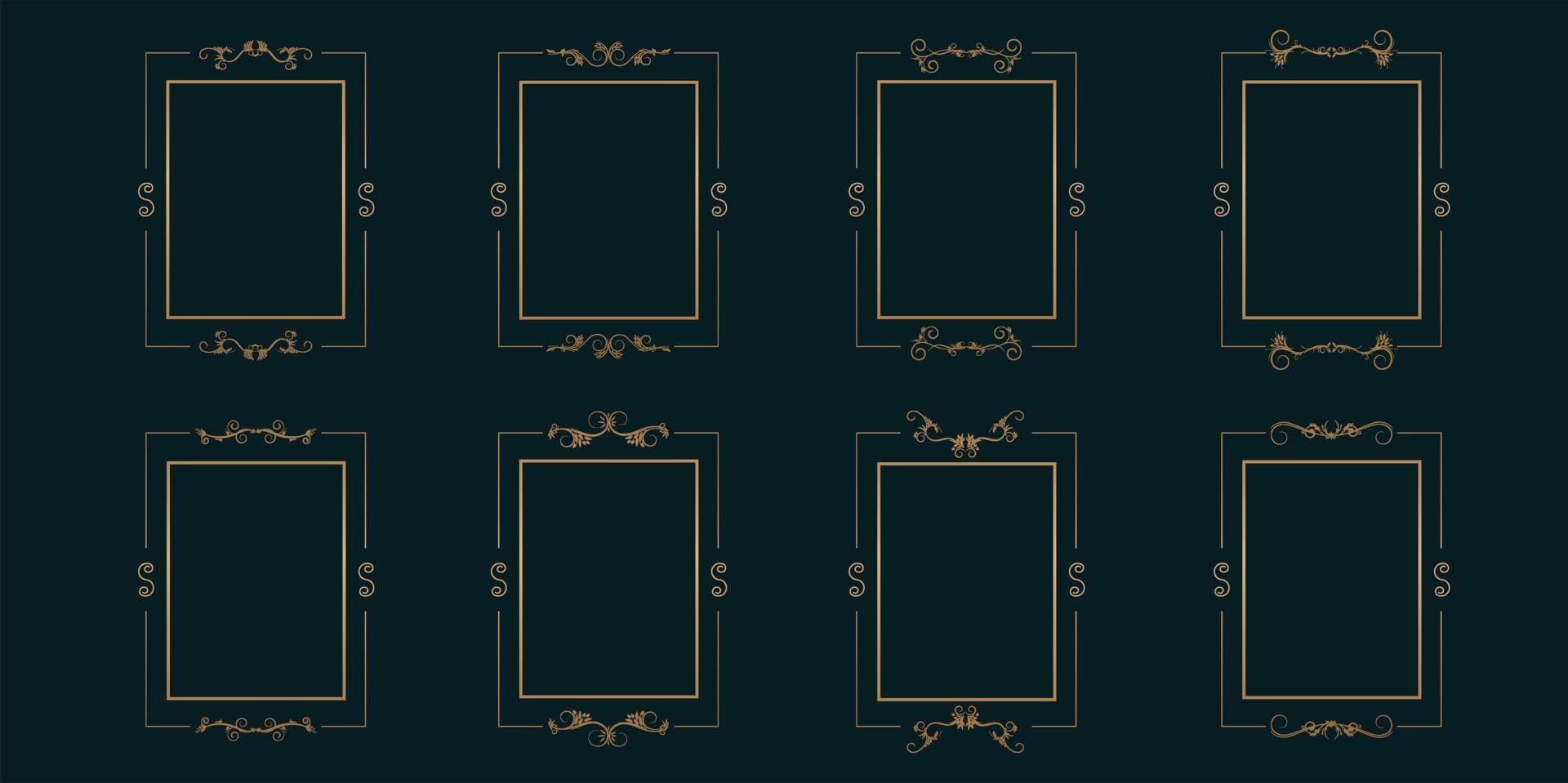 Classic ornamental decorative frames floral design vector