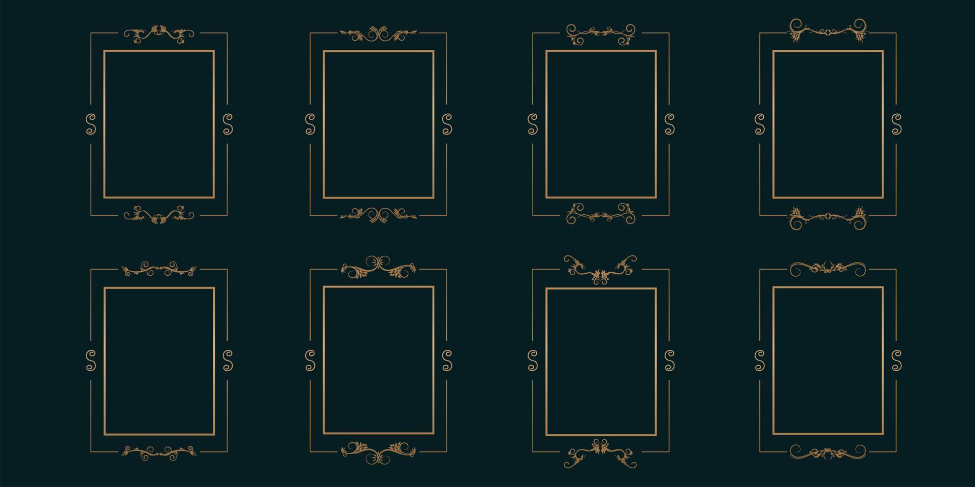 Classic ornamental decorative frames floral design vector