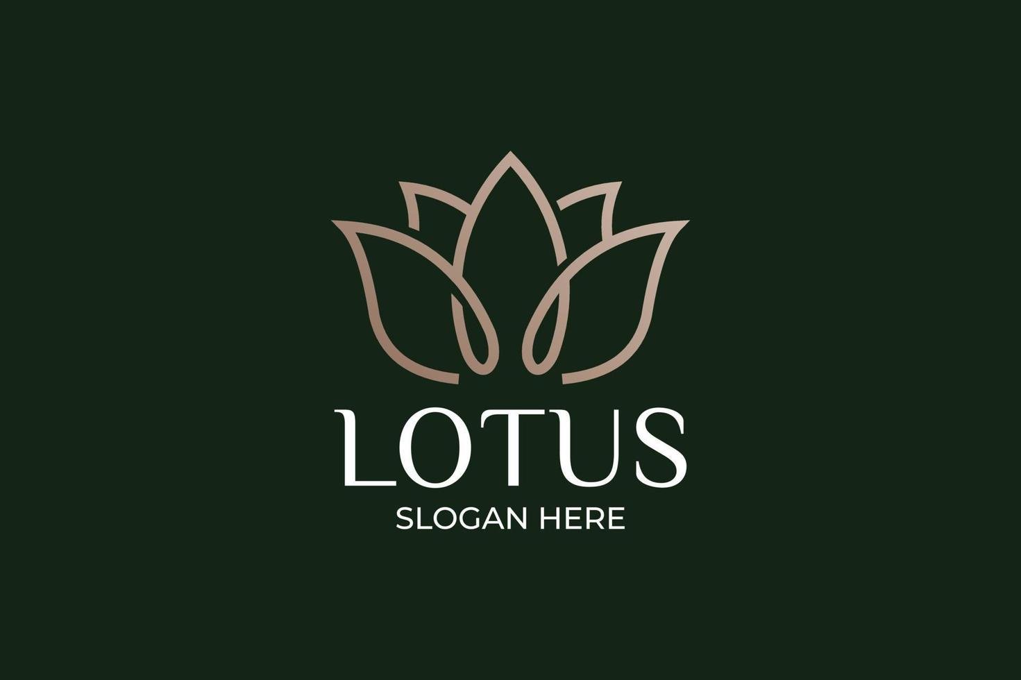 simple and modern lotus flower logo set vector