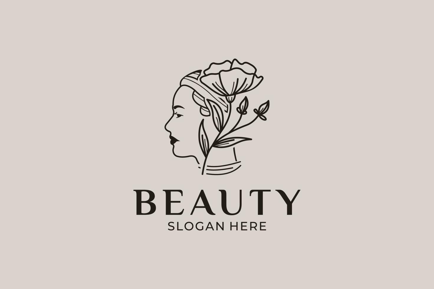 simple and modern beauty logo set vector