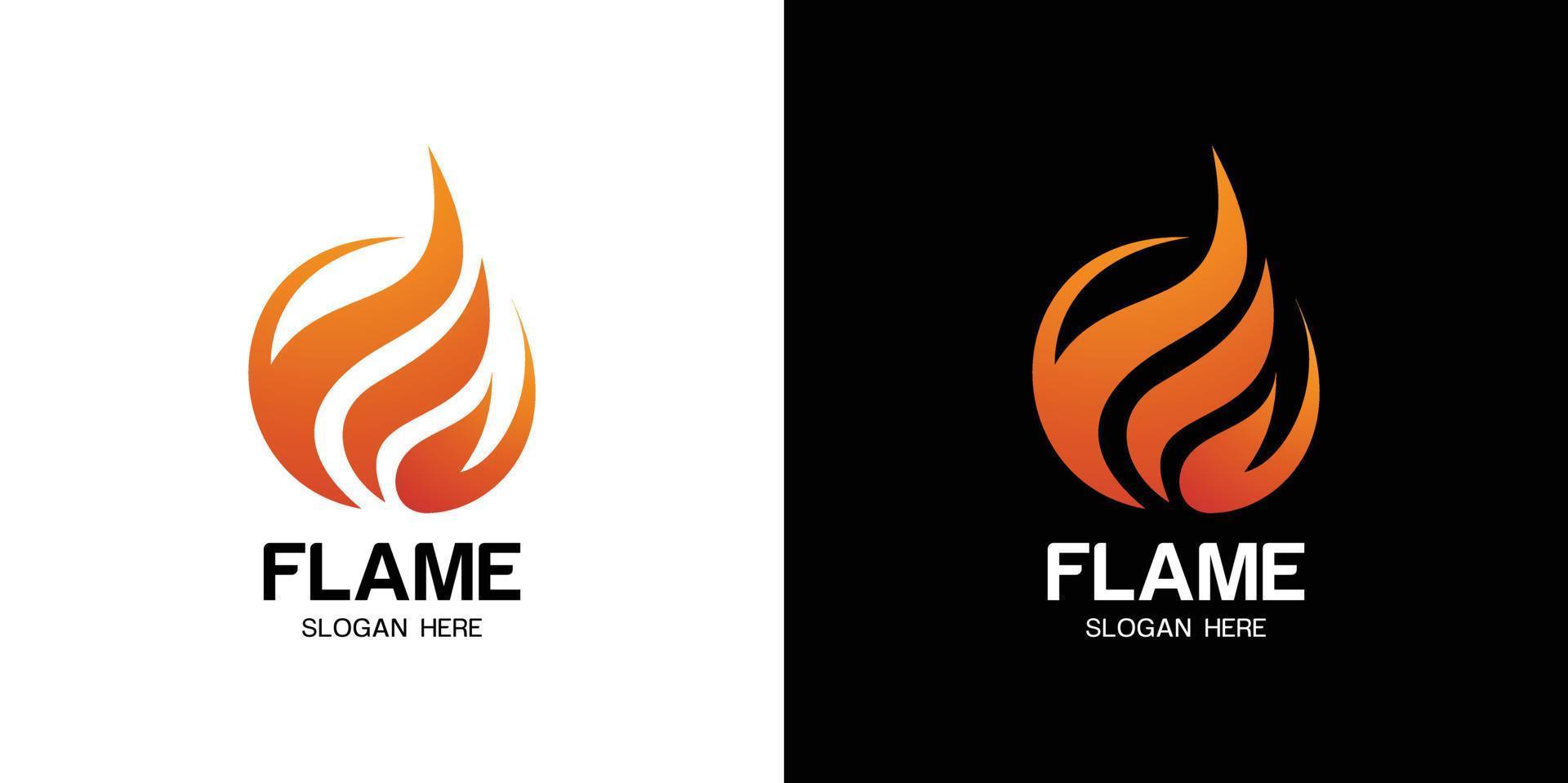 fuego de logotipo moderno para empresa y agencia vector