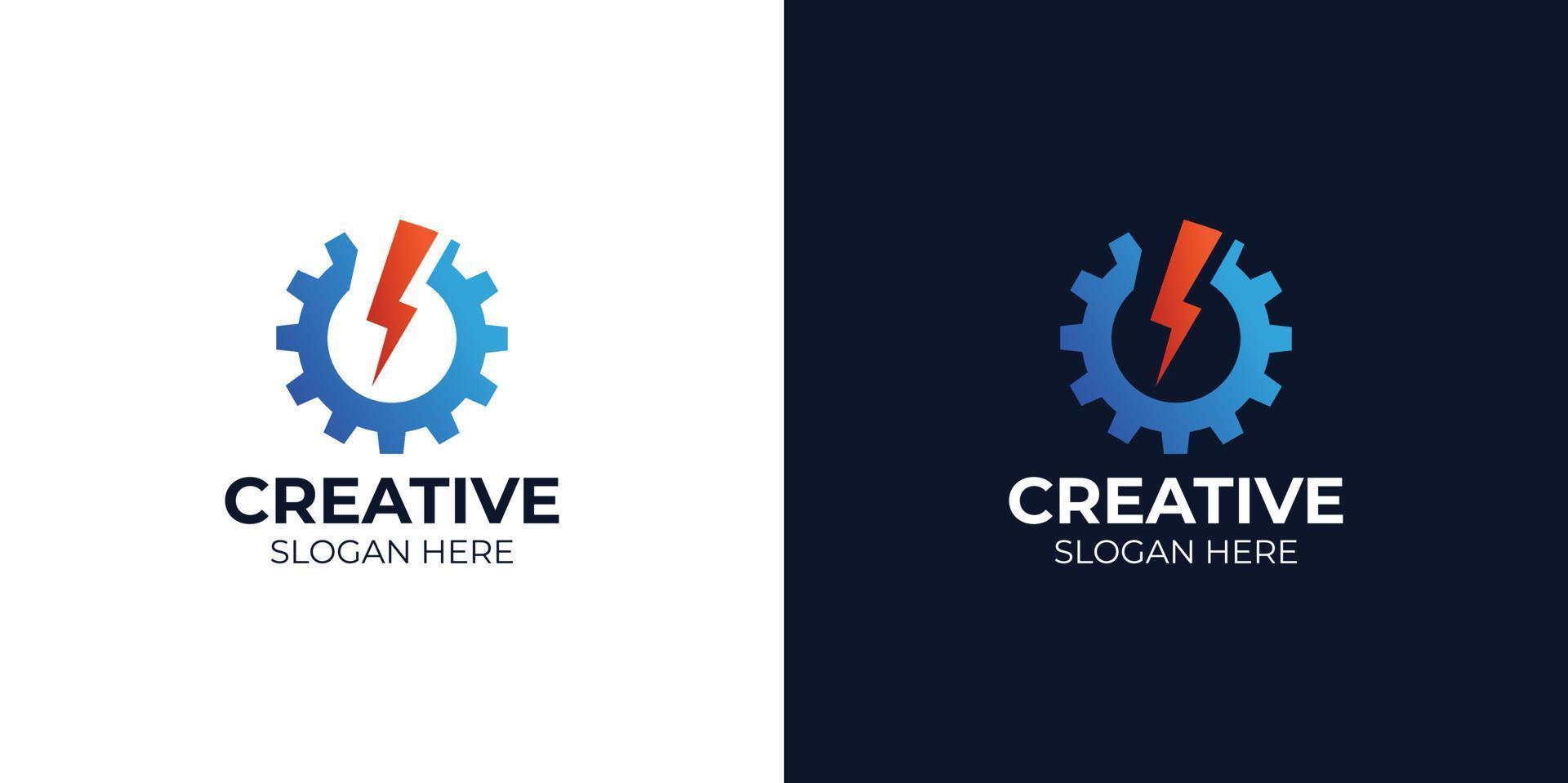 engineer logo set in modern style vector