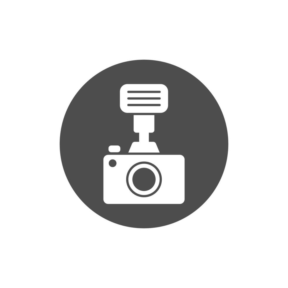 Camera icon logo flat design illustration template vector