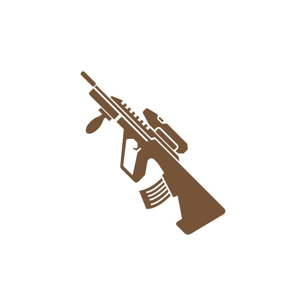 plantilla de ilustración de diseño de logotipo de icono de armas de fuego vector