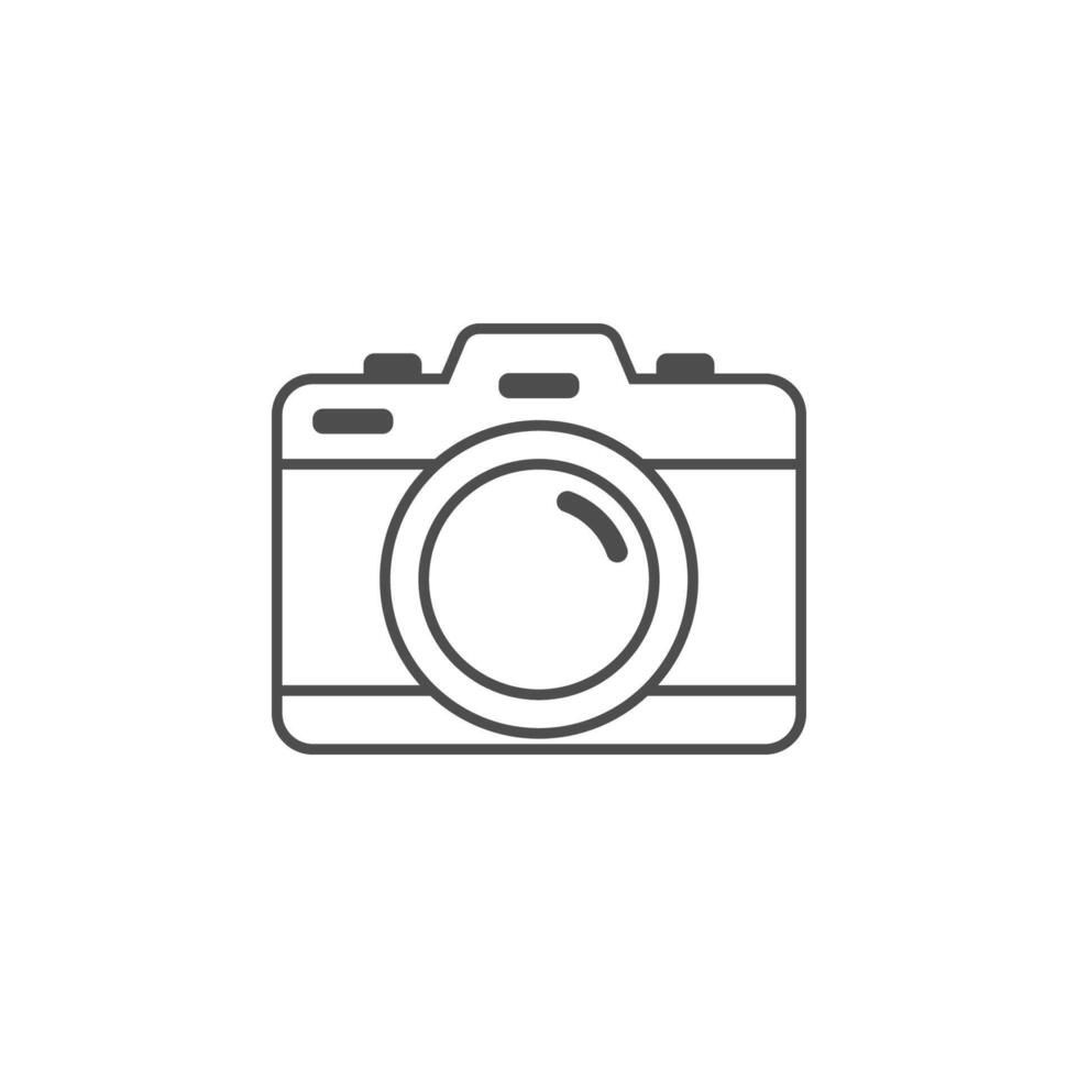 Camera icon logo flat design illustration template vector