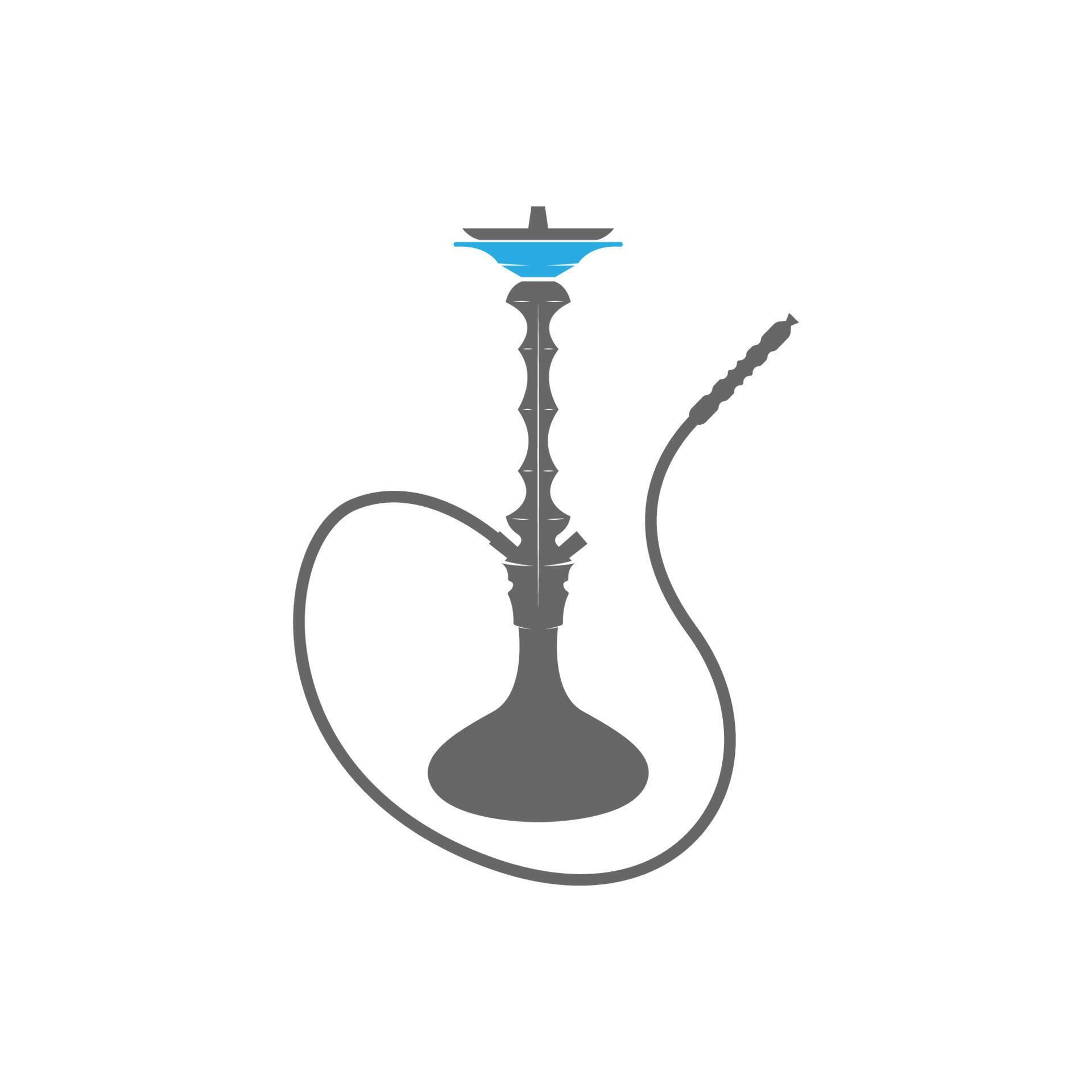 narguile shisha icono logotipo ilustración plantilla vector 7958560