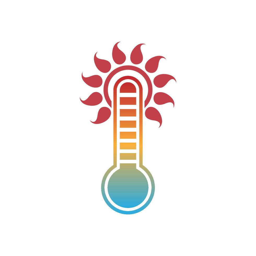 Thermometer icon logo design illustration template vector