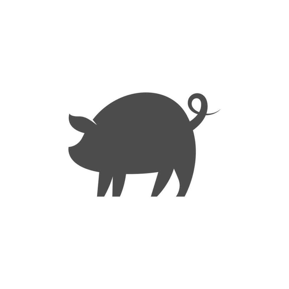 Pig icon logo design concept illustration template vector