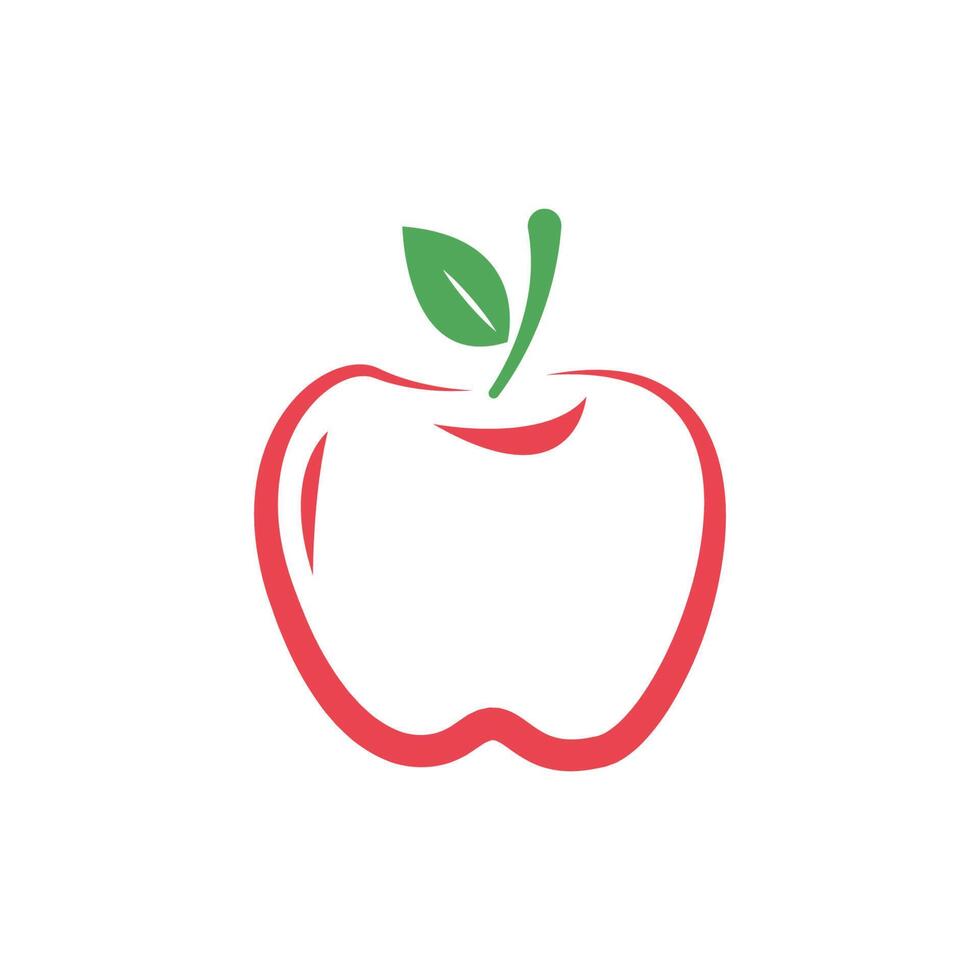 plantilla de ilustración de diseño de logotipo de icono de manzana vector