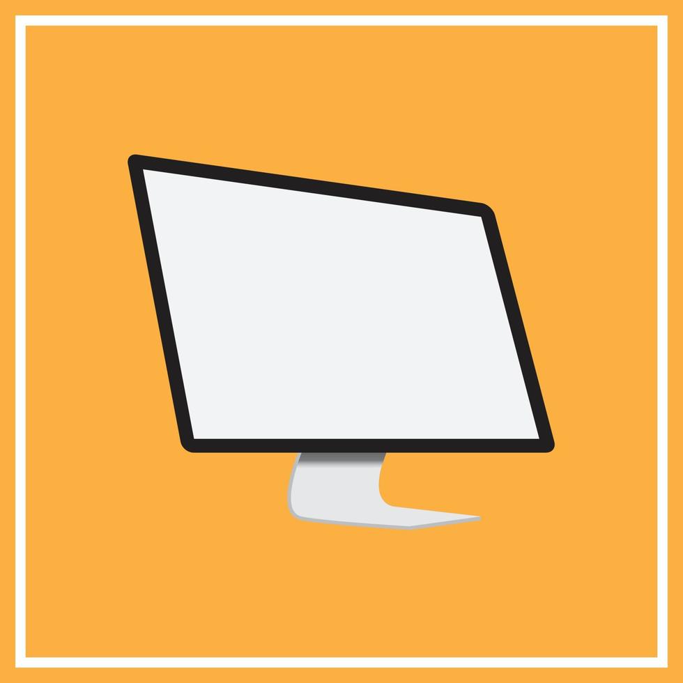 blank monitor screen template vector