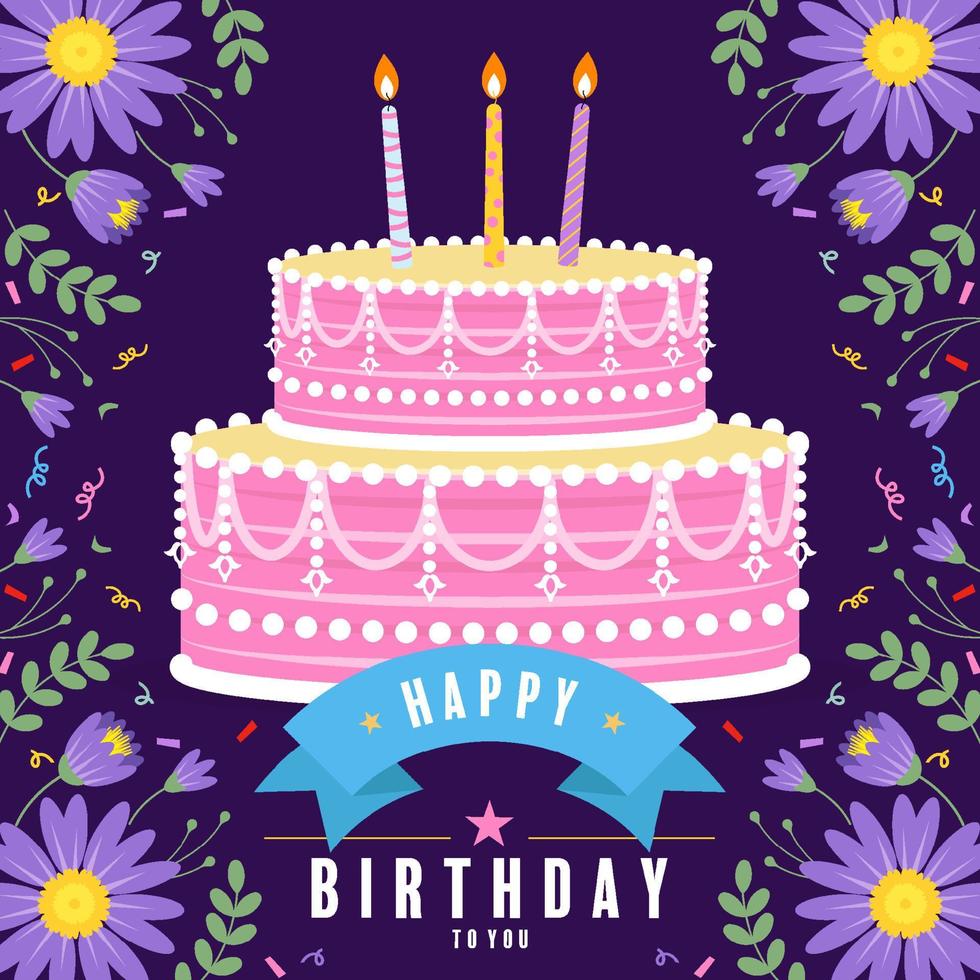 happy birthday greetings card. 7958600 Vector Art at Vecteezy