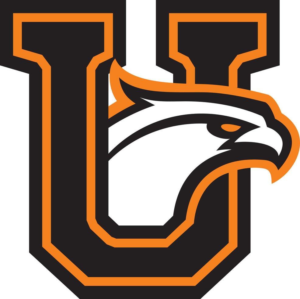 Letter U with eagle head. Great for sports logotypes and team mascots. vector