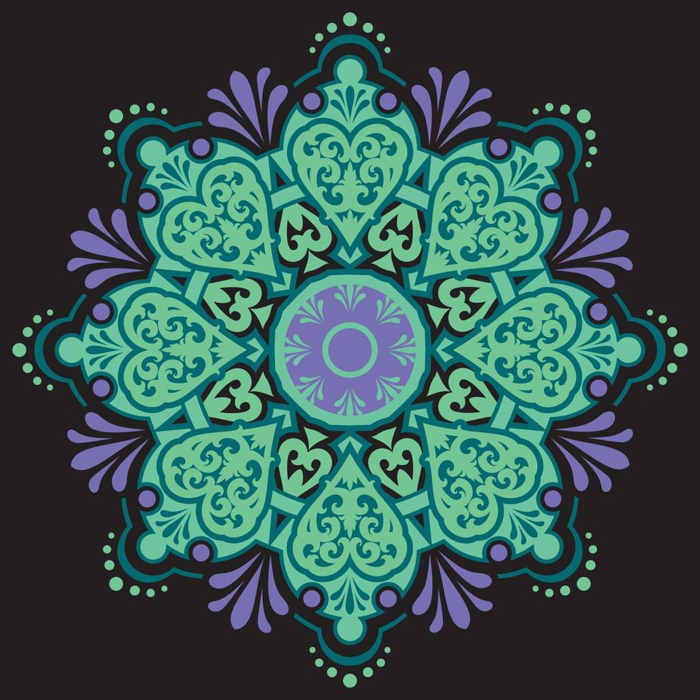 Ethnic eastern circular pattern vector